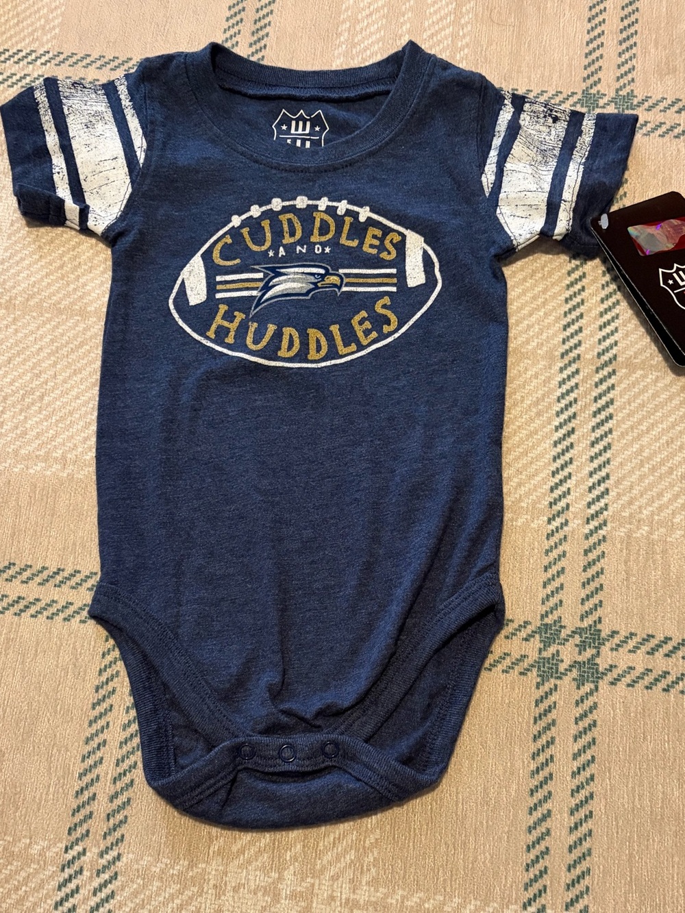Georgia Southern Cuddles and Huddles Navy Baby One-Piece Bodysuit